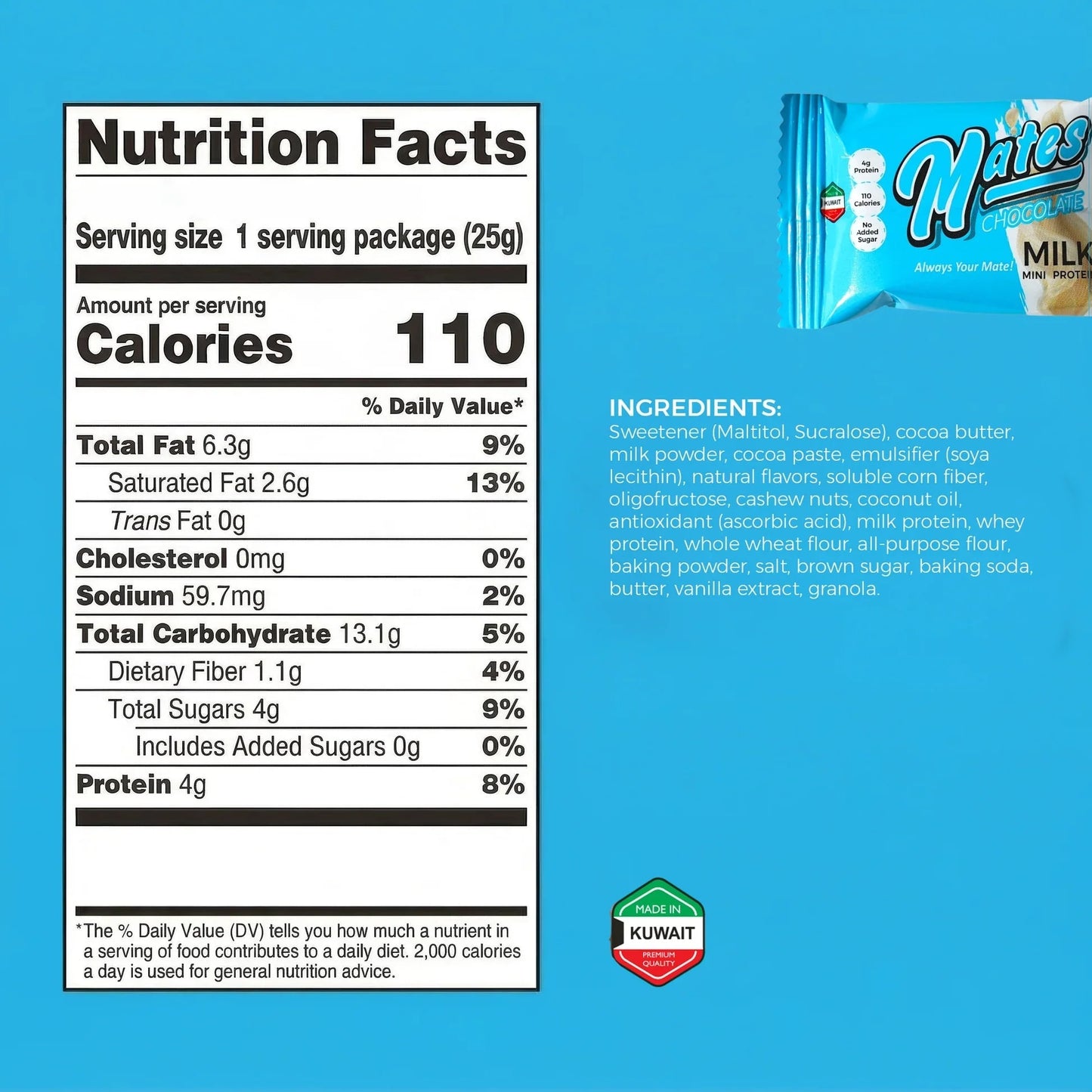 MATES Milk Mini Protein Bites (Box of 24)